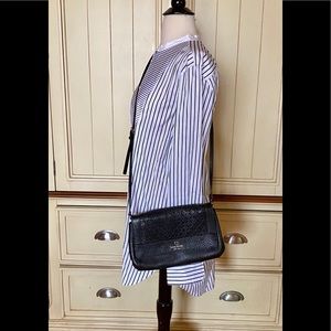 💕Kate Spade Black Perforated Flap Crossbody💕